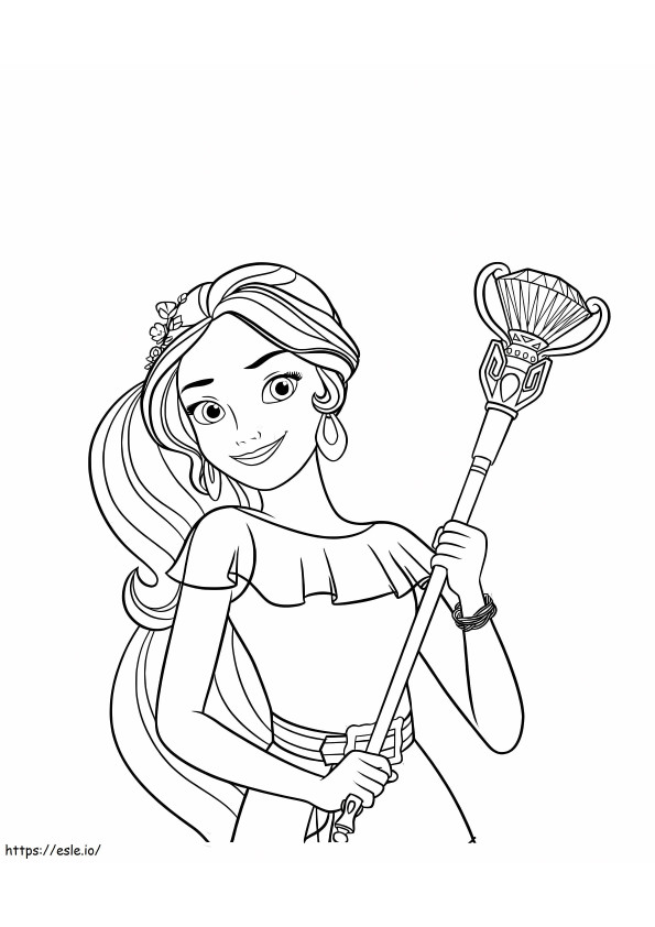 Face Elena Smiling coloring page