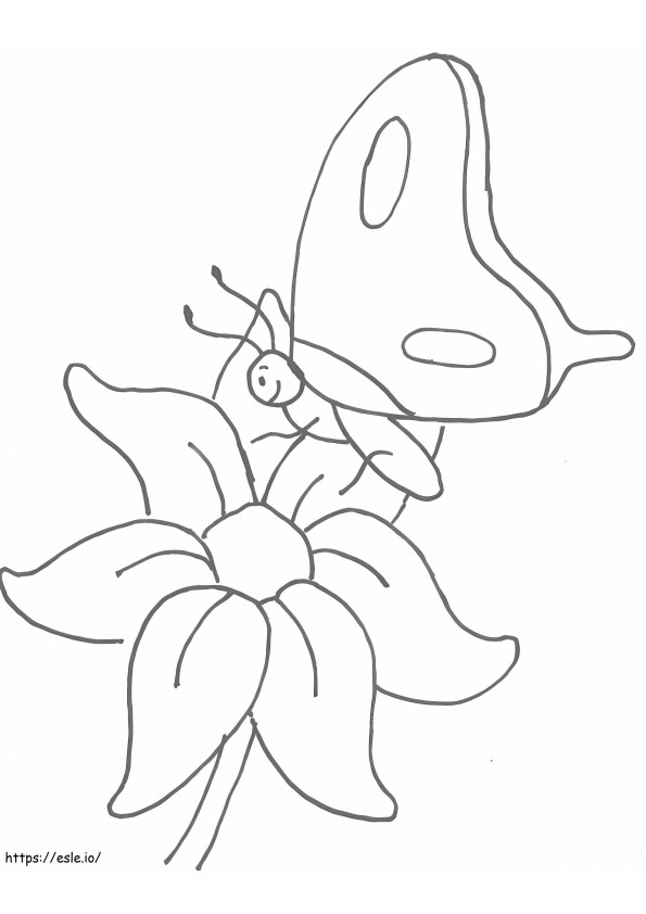 Happy Butterfly coloring page