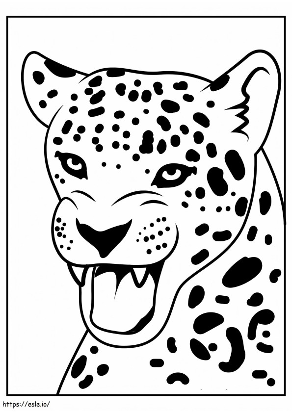 Fața de Jaguar de colorat