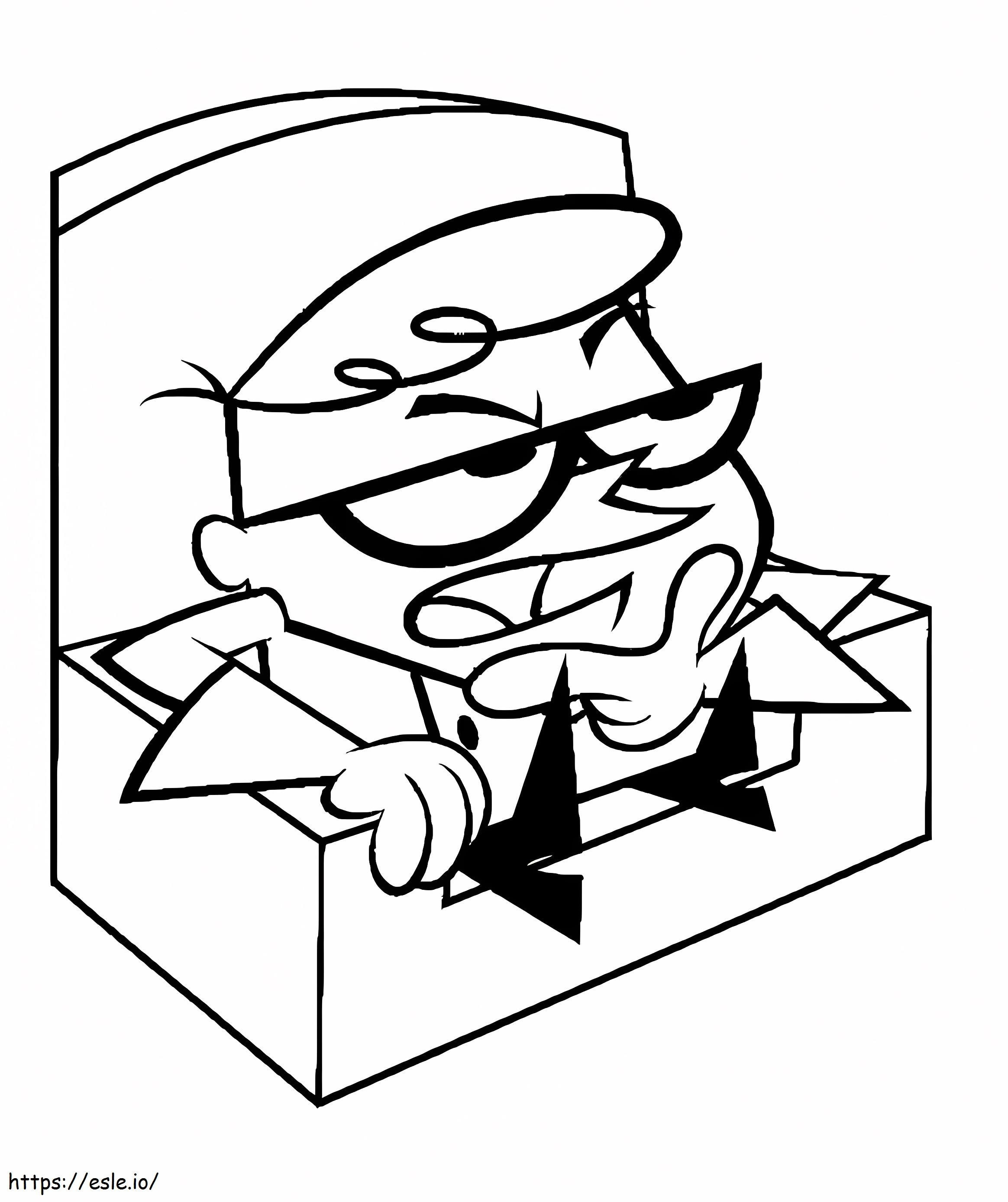 Dexter On Chair coloring page