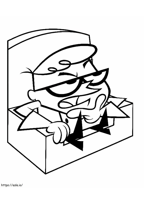 Dexter On Chair coloring page