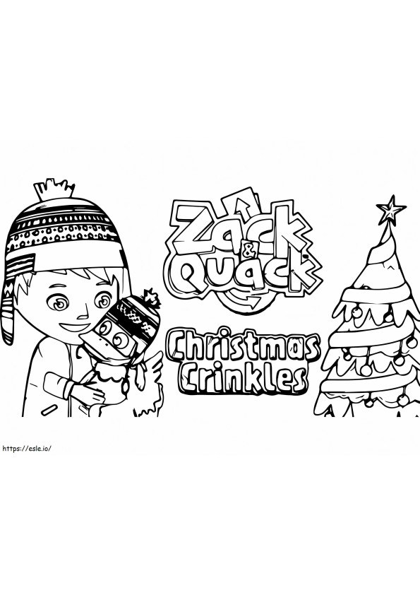 Zack ja Quack Jouluna värityskuva