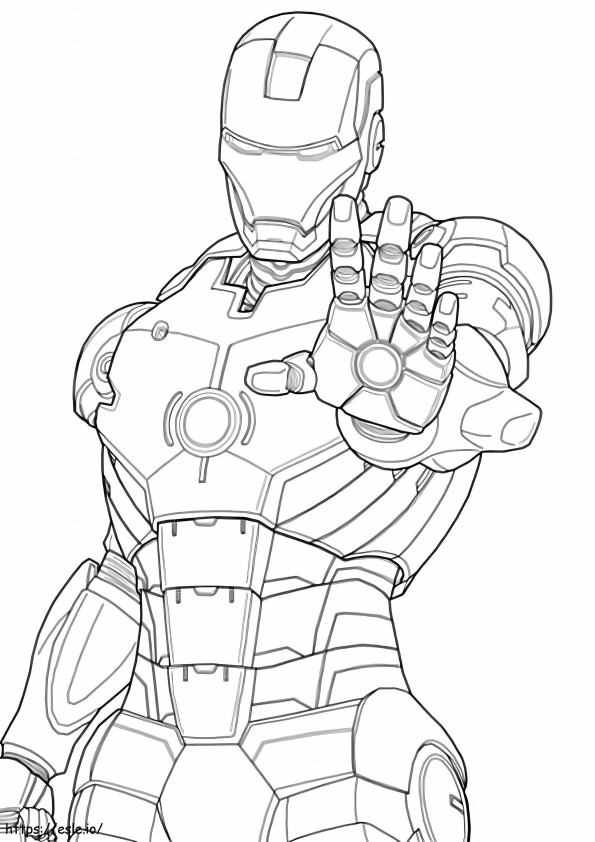 Iron Man Portrait coloring page