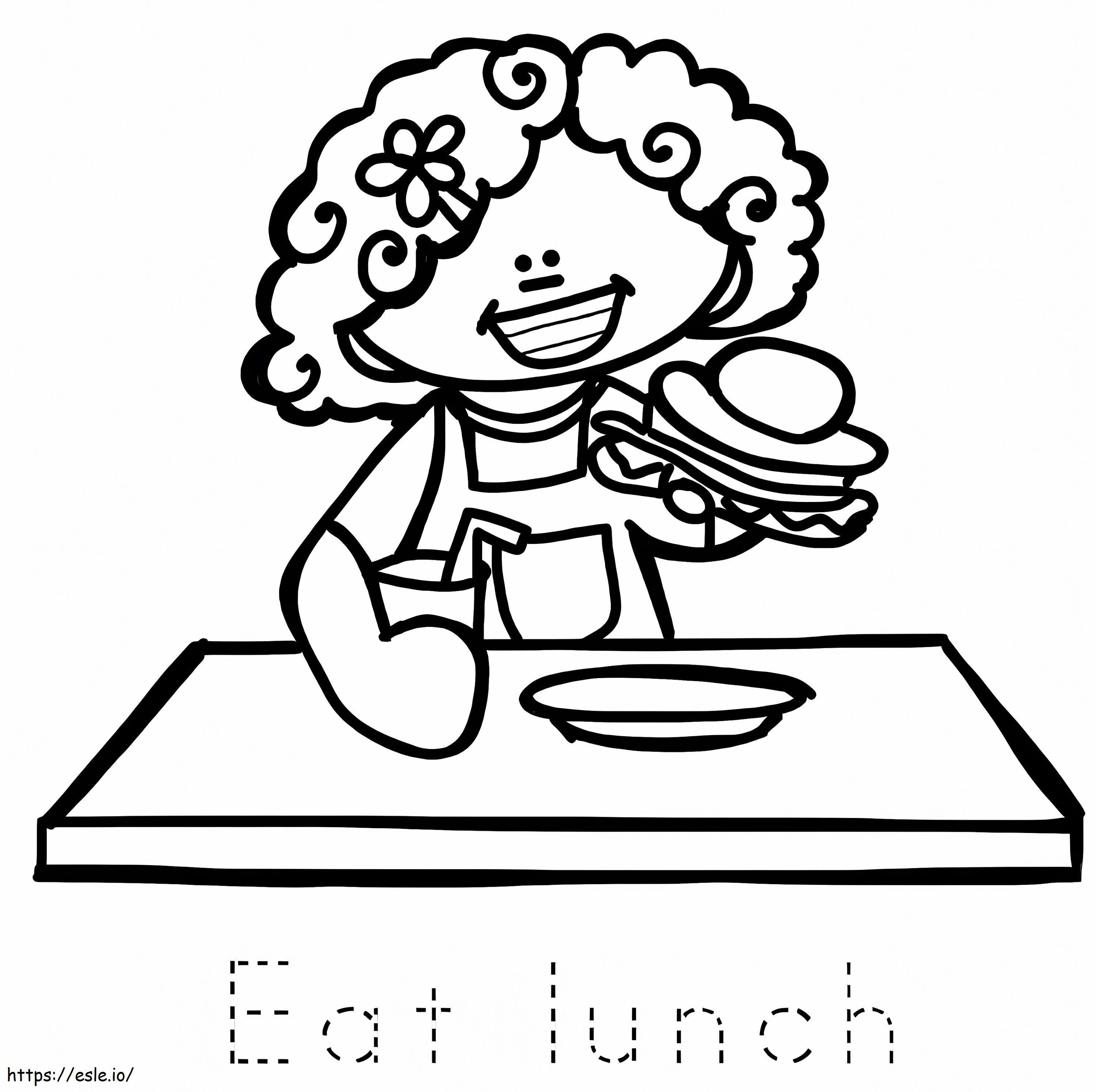 Eat Lunch coloring page
