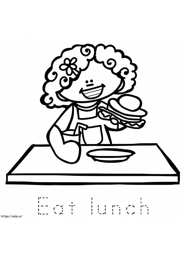 Eat Lunch coloring page