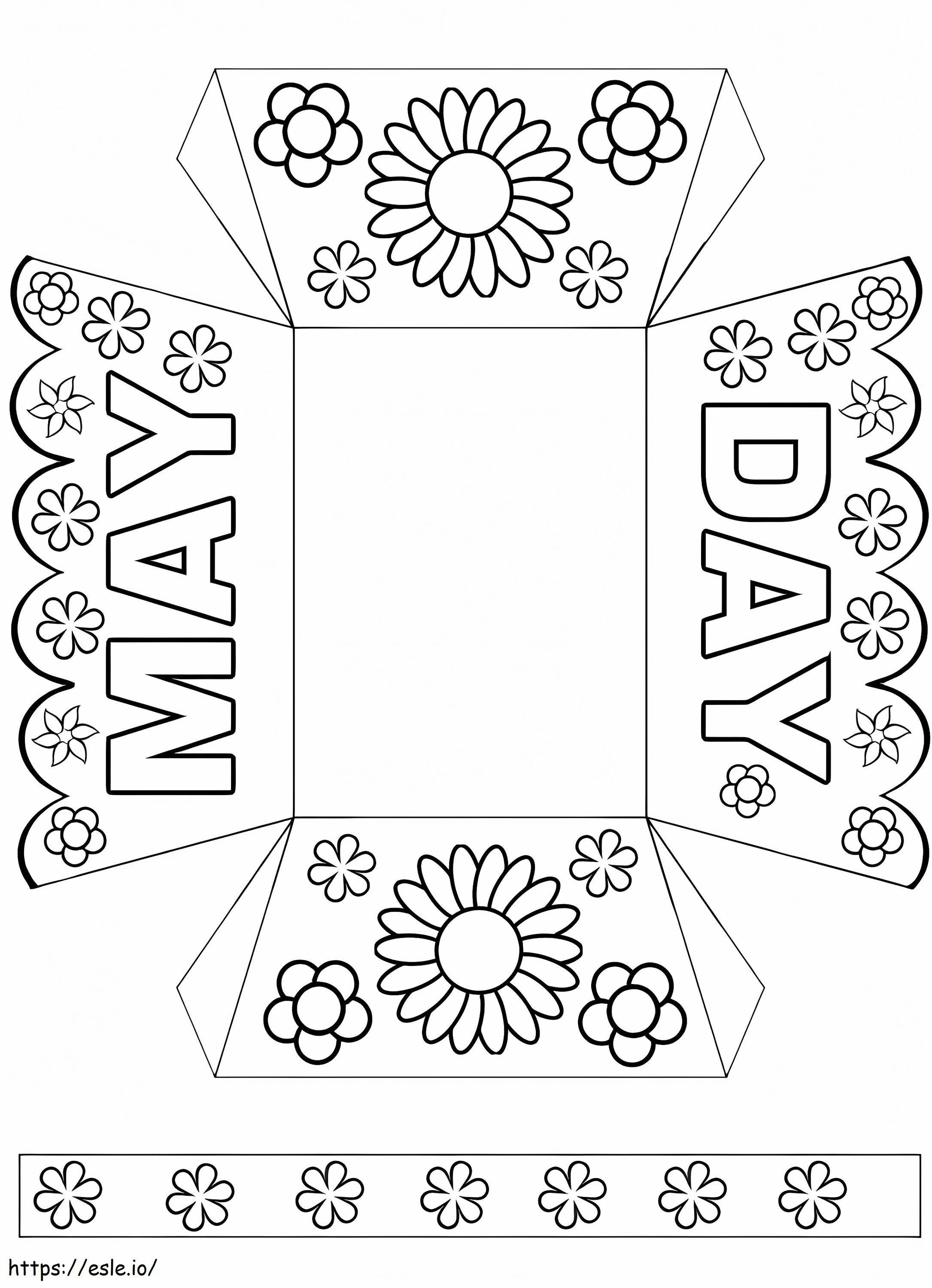 Color May Day coloring page