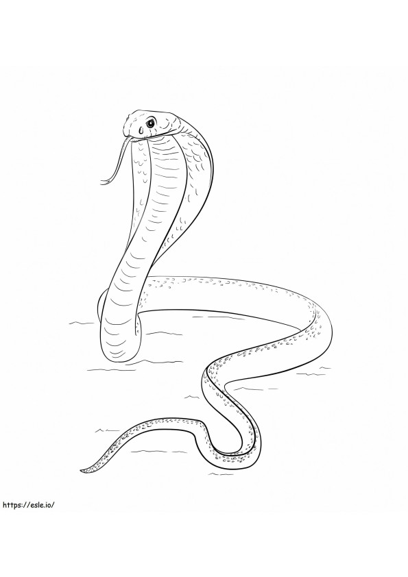 Seekor ular kobra Gambar Mewarnai