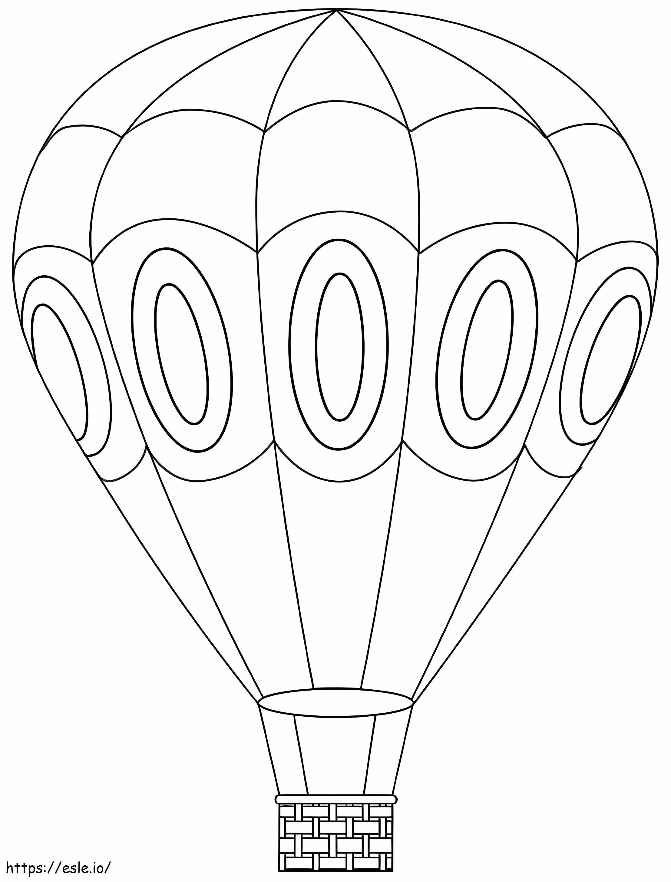 基本的な熱気球 ぬりえ - 塗り絵