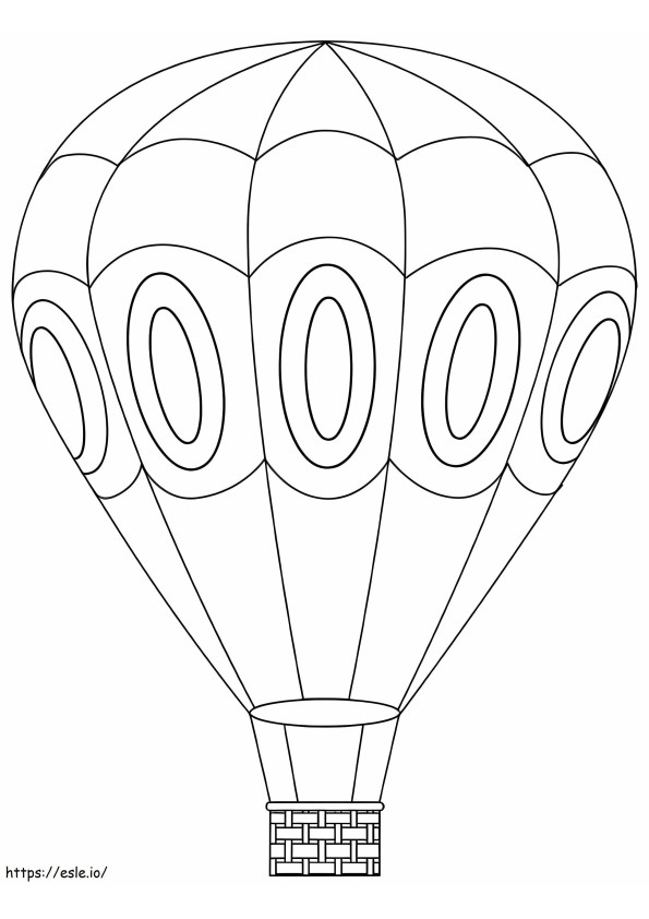 Basic Hot Air Balloon coloring page