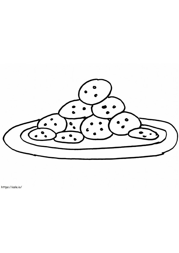Kekse auf Teller 1 ausmalbilder