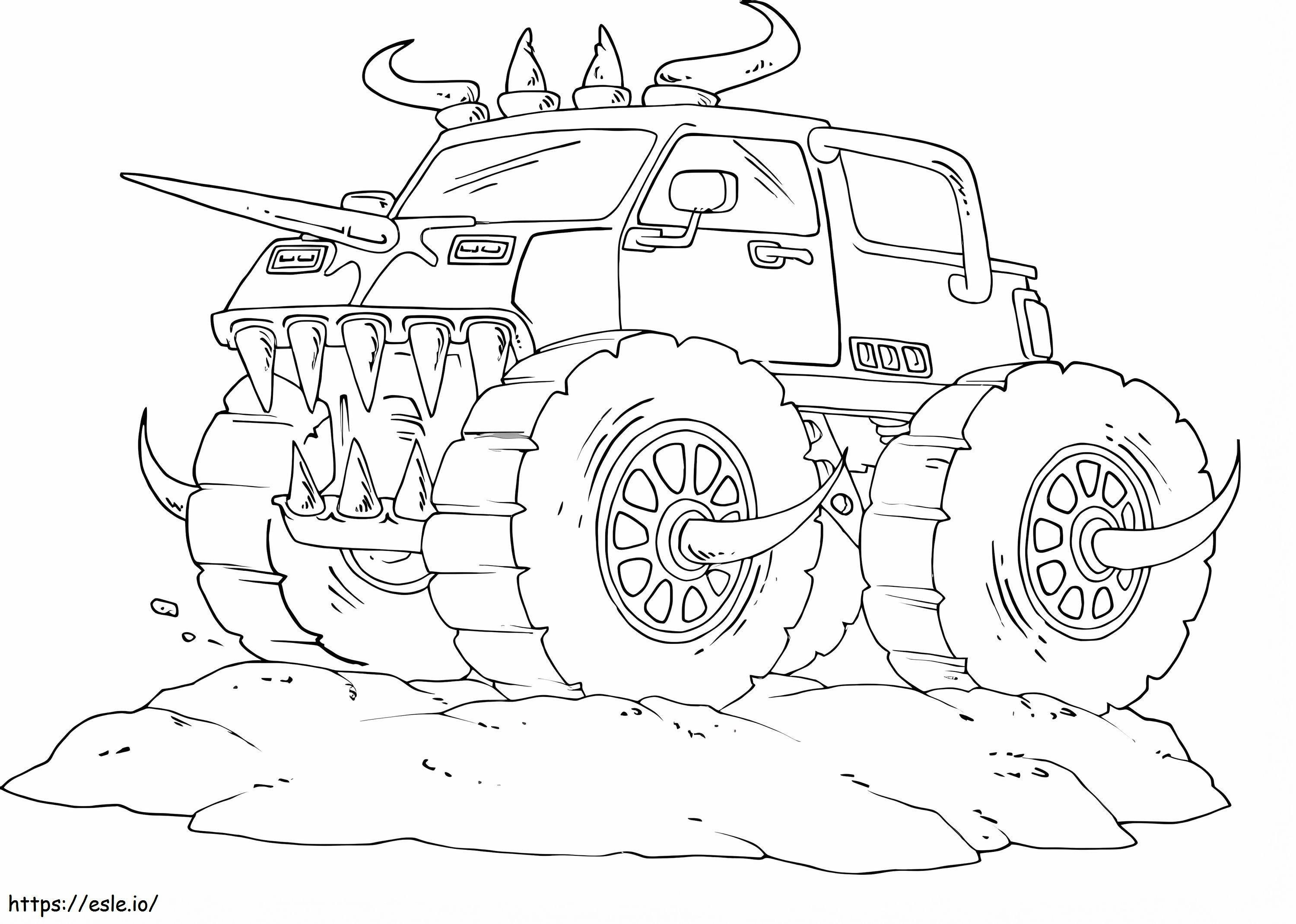 Amazing Monster Truck coloring page