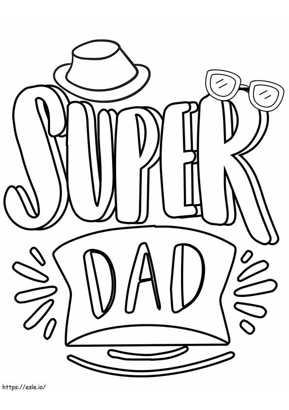 Super Dad Free Printable coloring page
