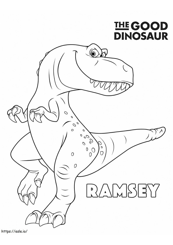 Ramsey del buen dinosaurio para colorear