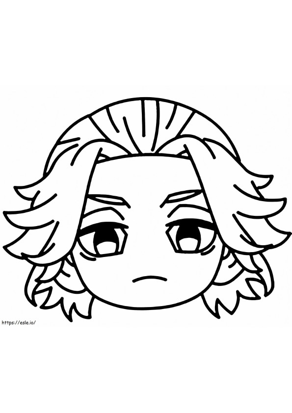 Chibi Mikey coloring page