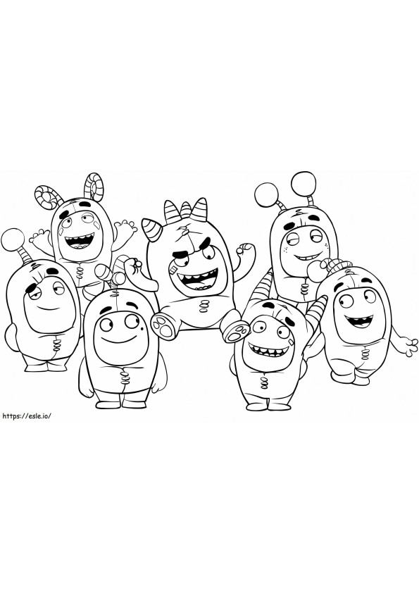 Drawing Of The Oddbods coloring page