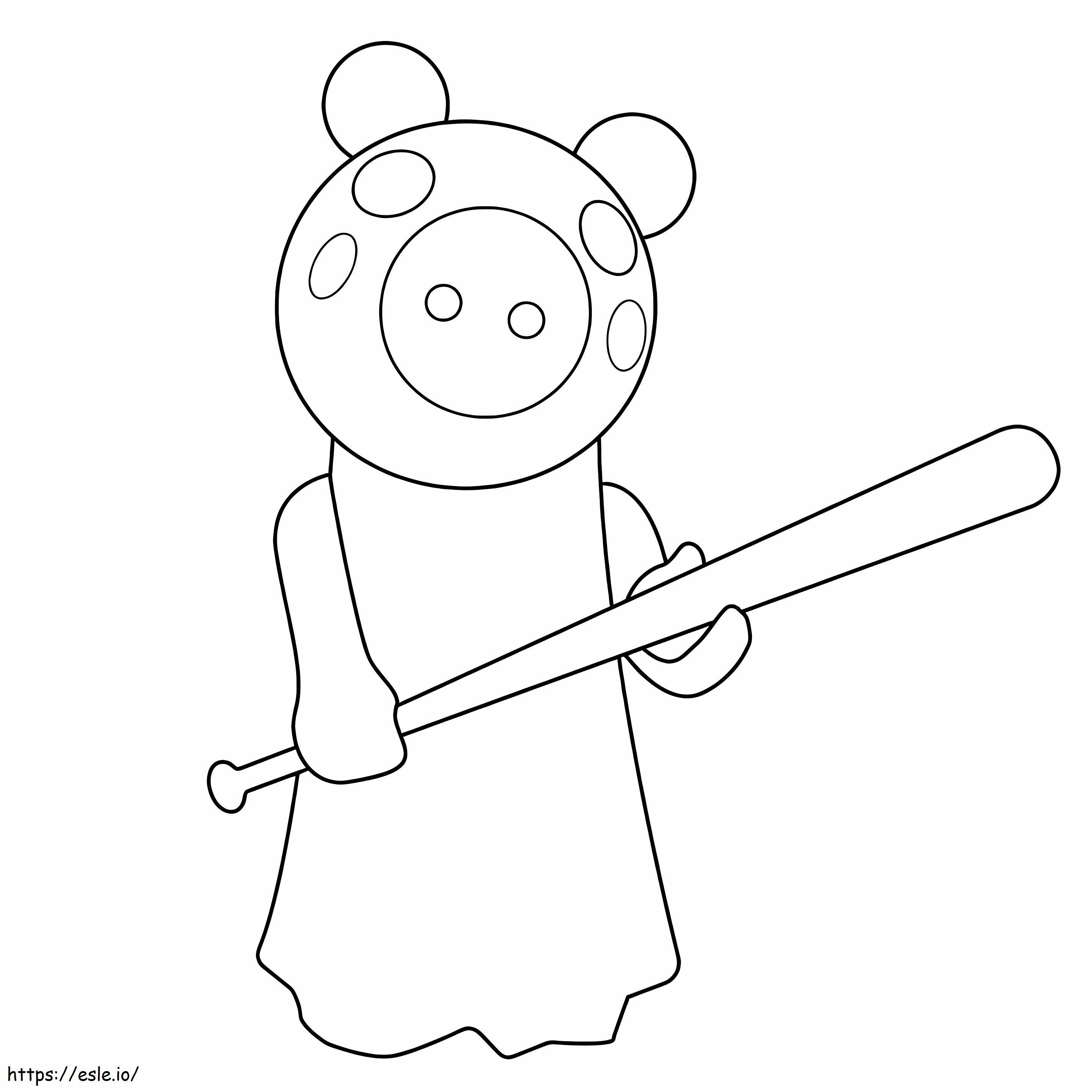 Piggy Roblox 3 coloring page