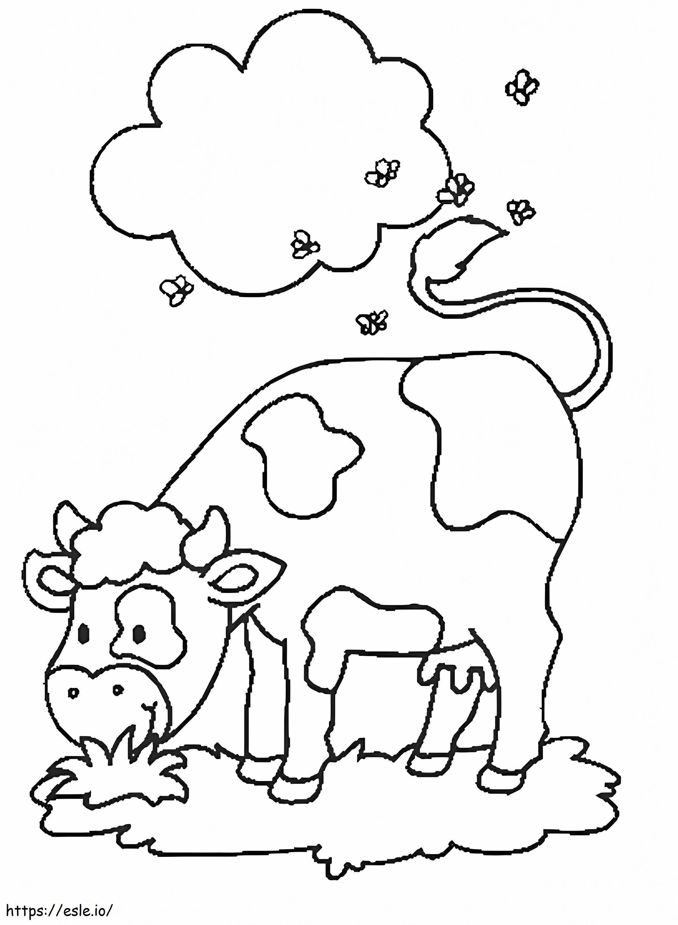 Coloriage Vache 6 à imprimer dessin