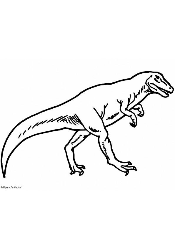 Coloriage Dinosaure Allosaure 1 à imprimer dessin