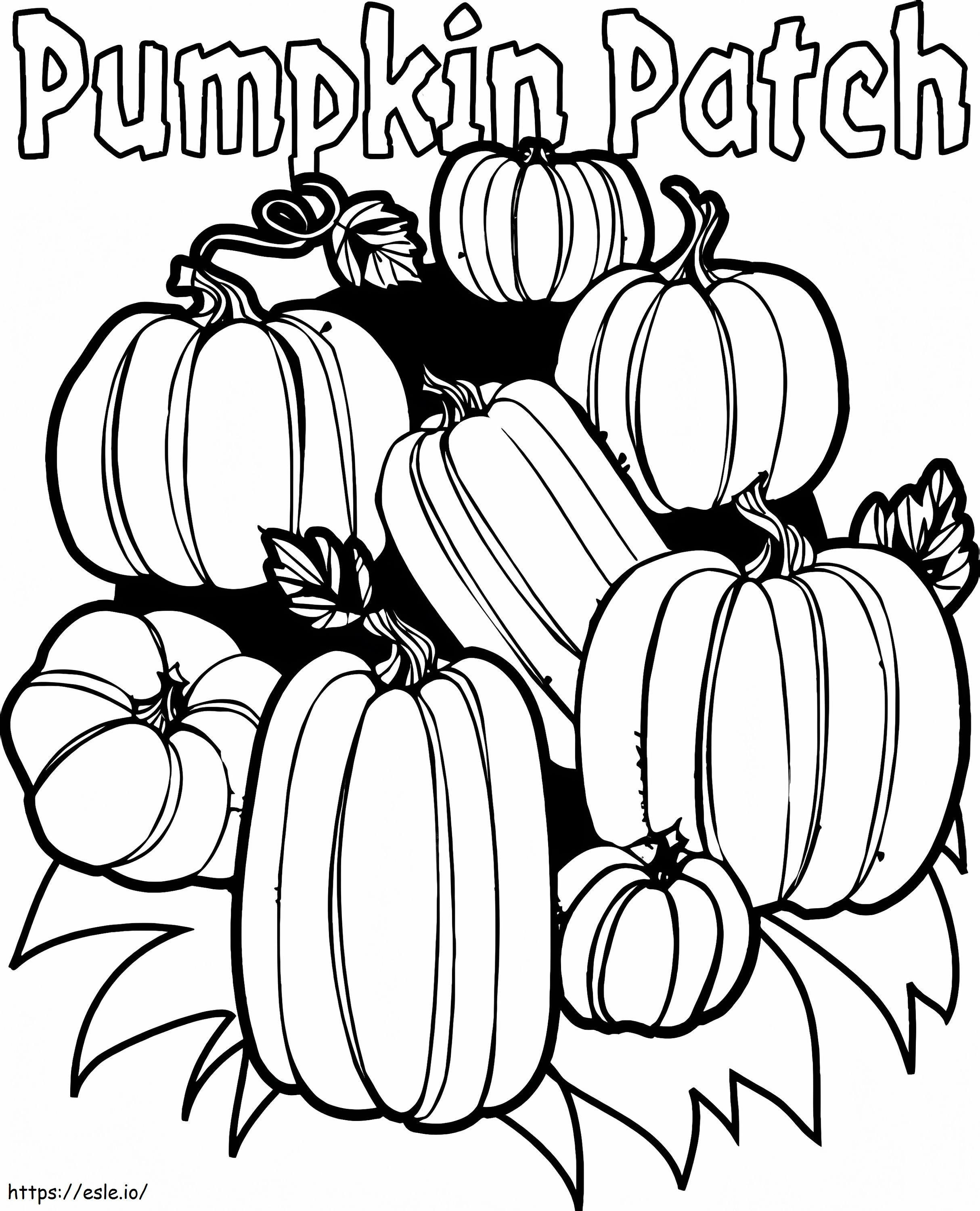 Free Printable Pumpkin Patch coloring page
