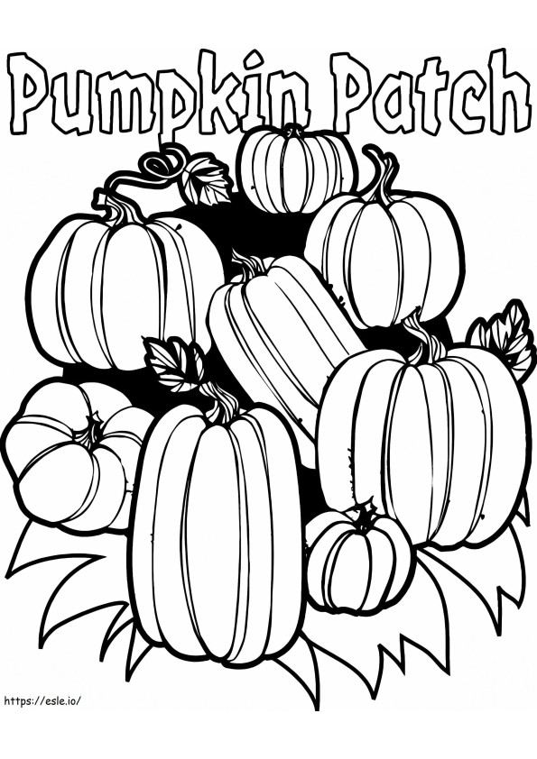 Free Printable Pumpkin Patch coloring page