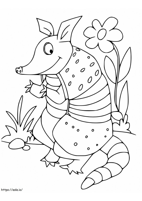 Animated Armadilo coloring page