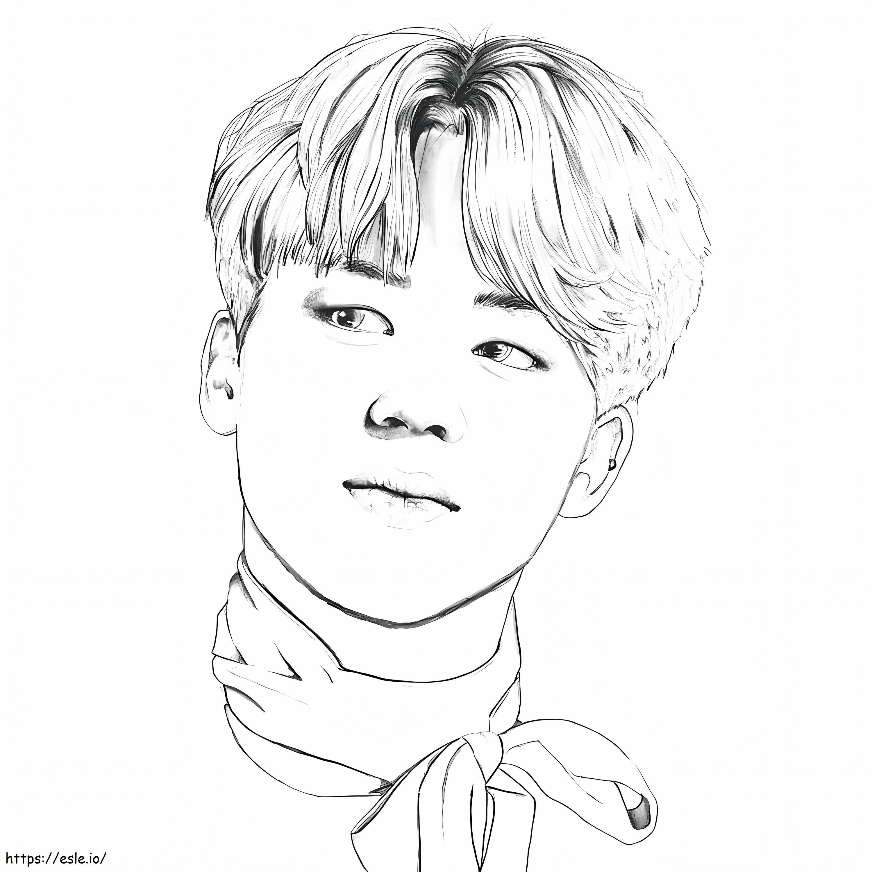 Suga From BTS coloring page