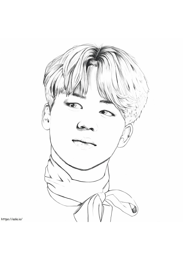 Suga From BTS coloring page