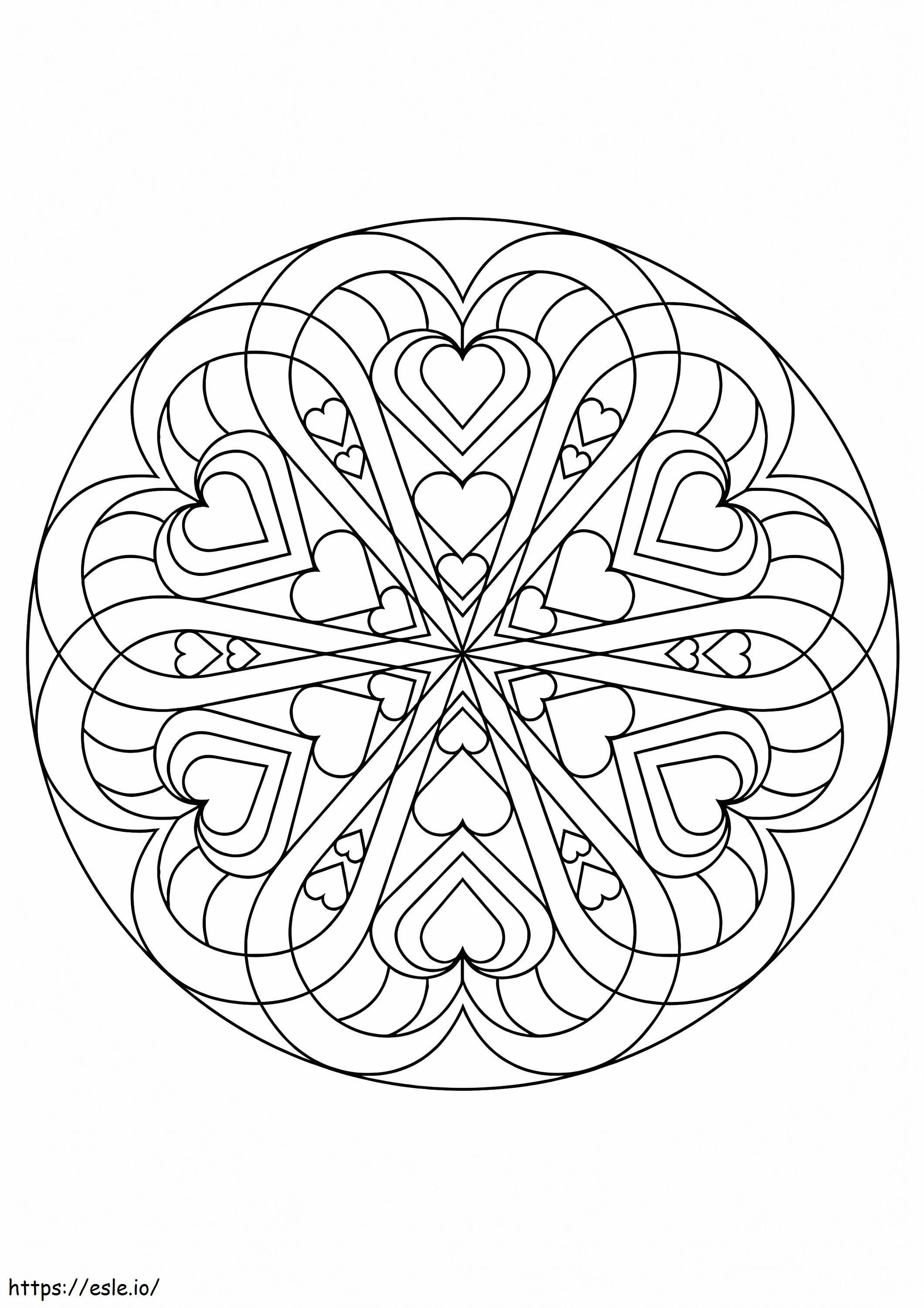 Heart Decorate coloring page