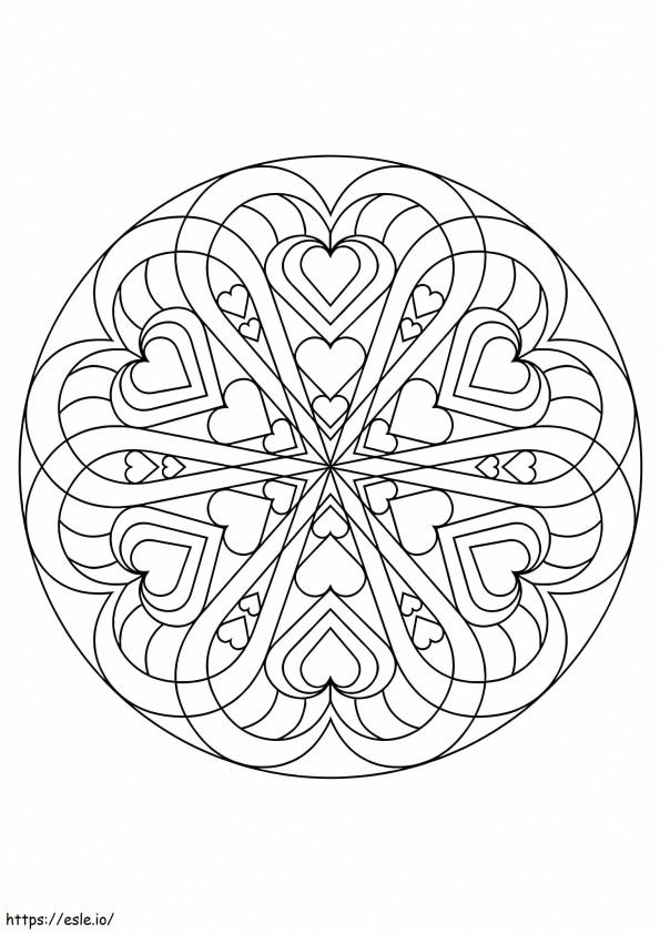 Heart Decorate coloring page