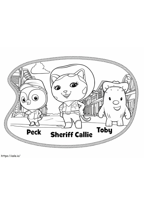 Sheriff Callie Characters coloring page