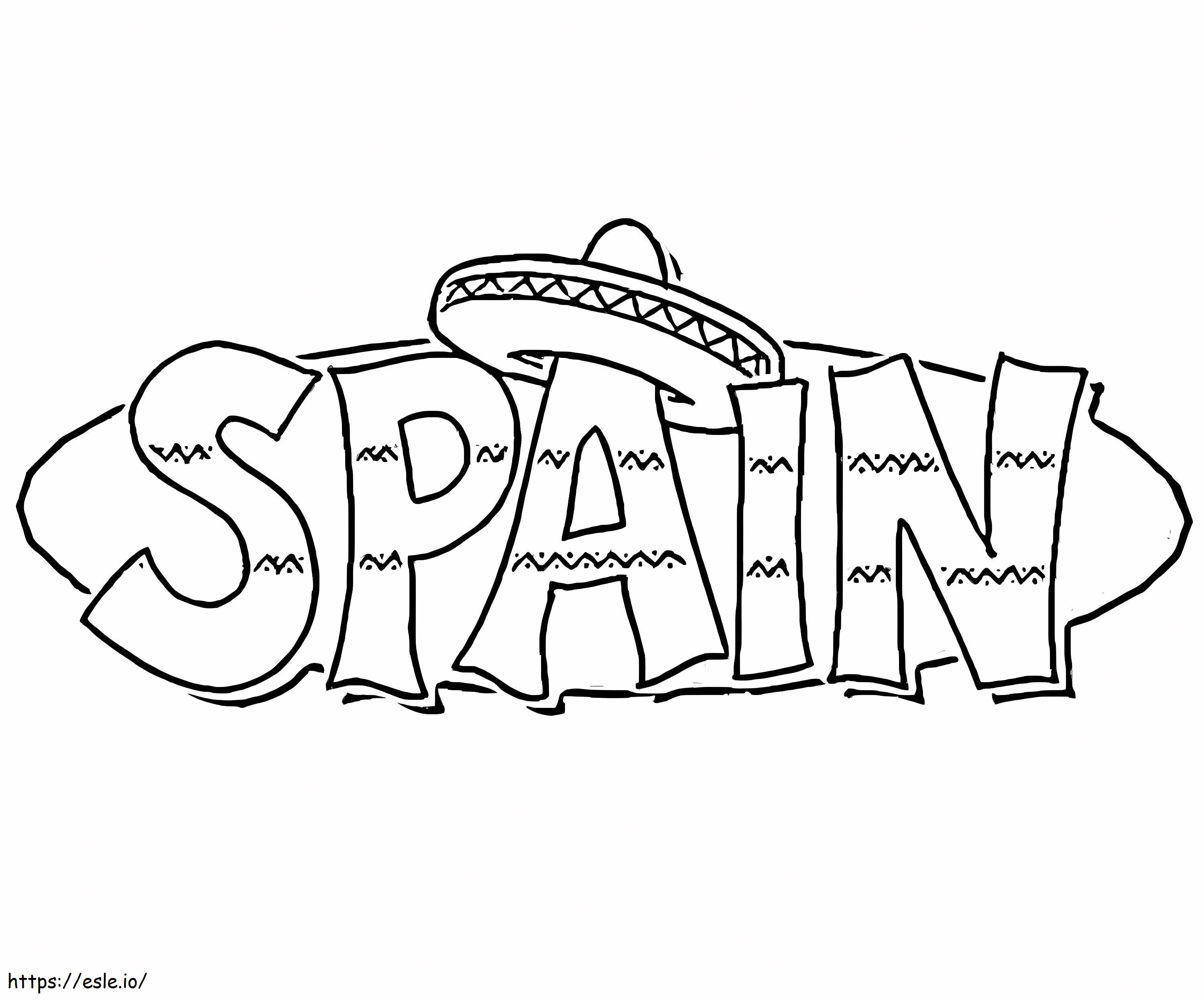 Chapéu na Espanha para colorir