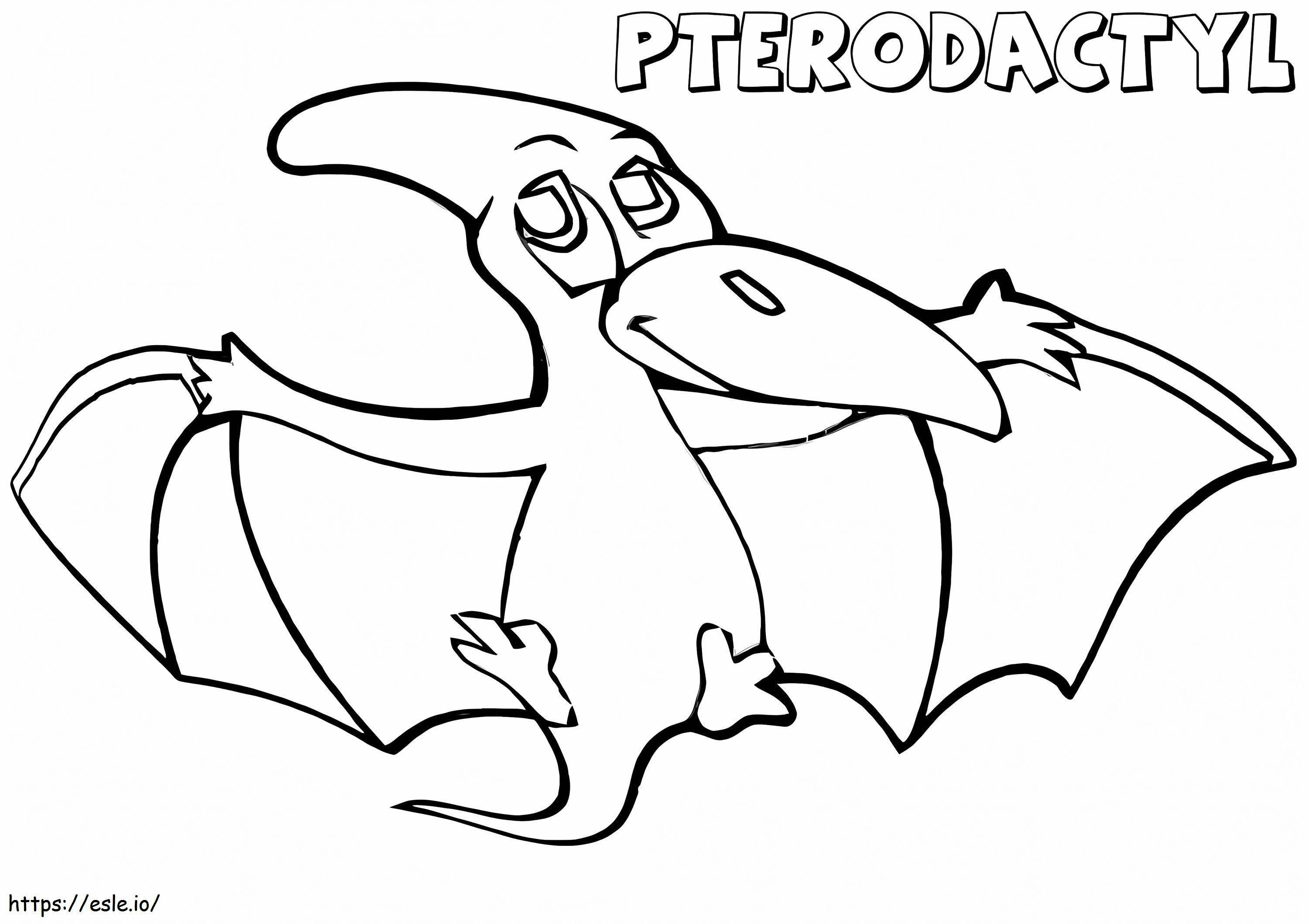 Pterodactyl yang lucu Gambar Mewarnai