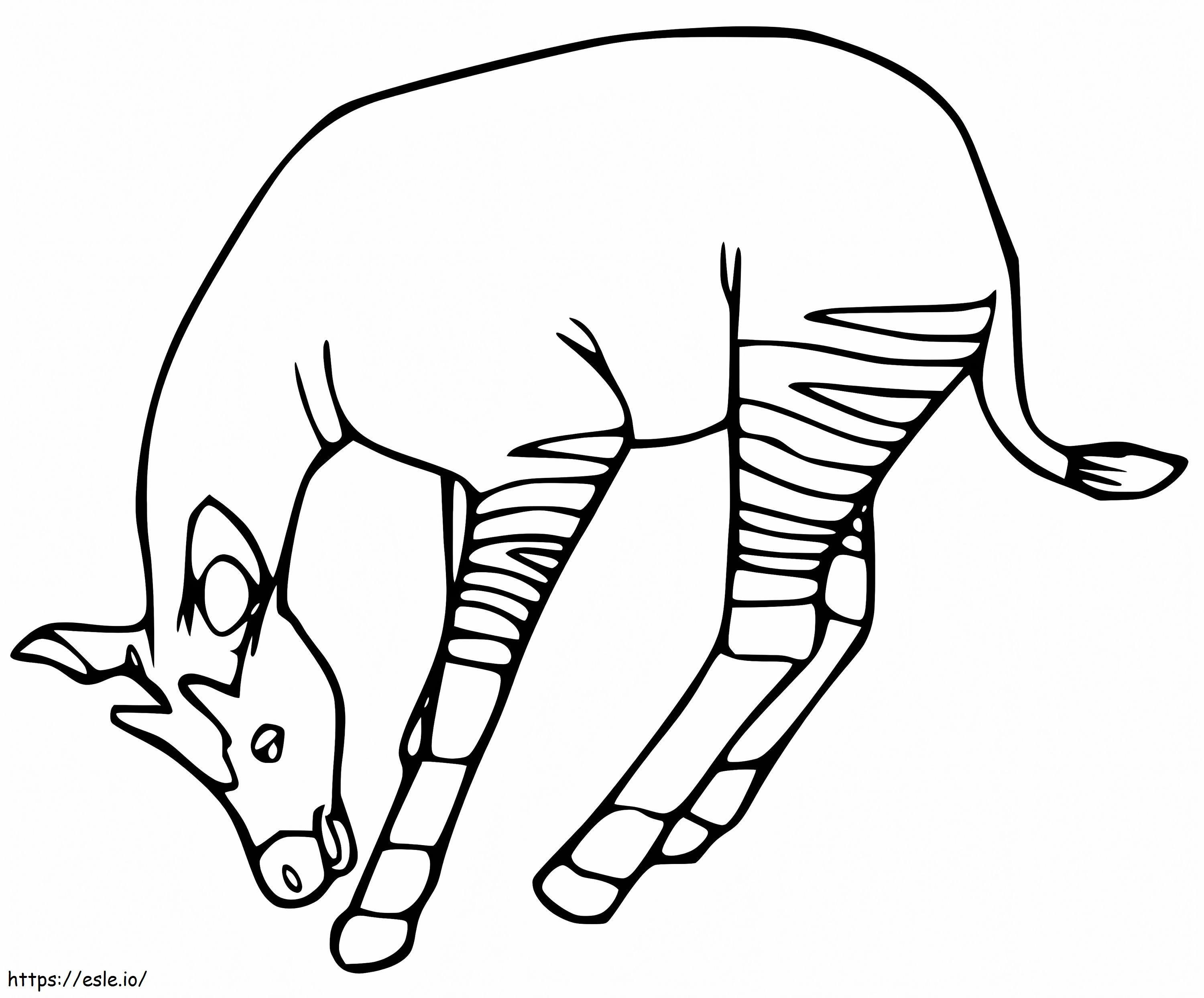 Coloriage Okapis imprimable à imprimer dessin