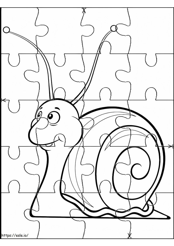 Snail Jigsaw Puzzle coloring page