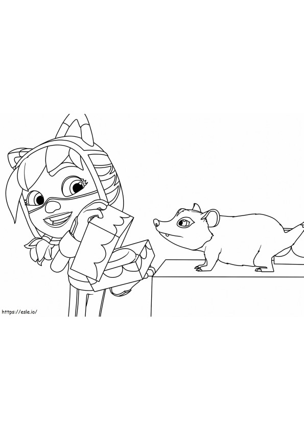 Wren Action Pack coloring page