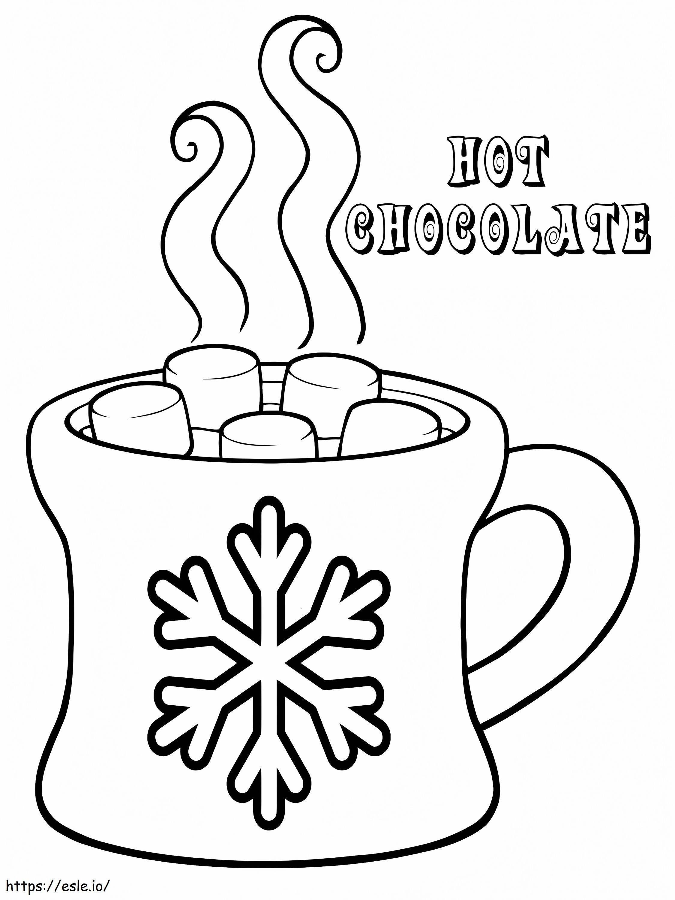 Christmas Hot Chocolate coloring page