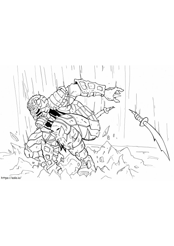 Scorpion Mortal Kombat 6 de colorat