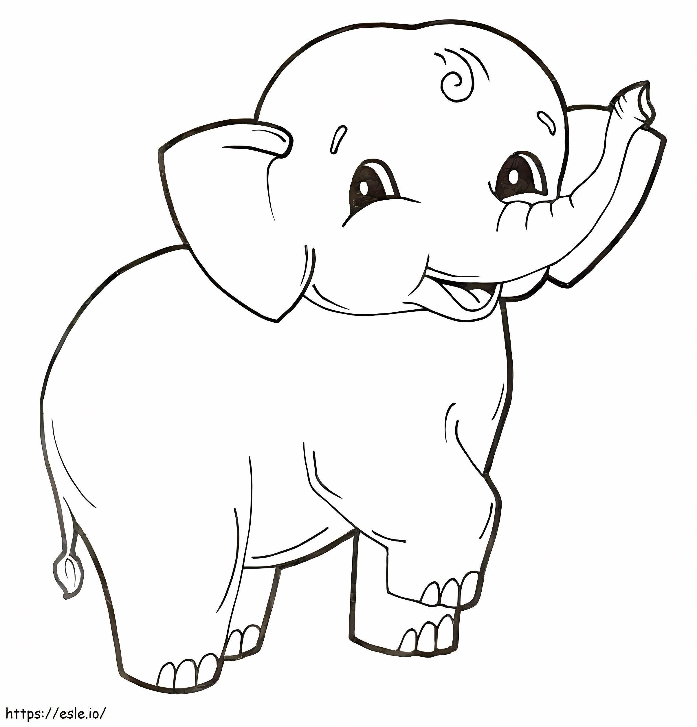 Słonia kolorowanka