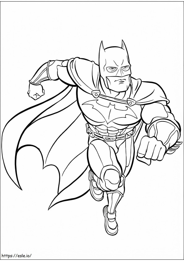 Batman Running coloring page