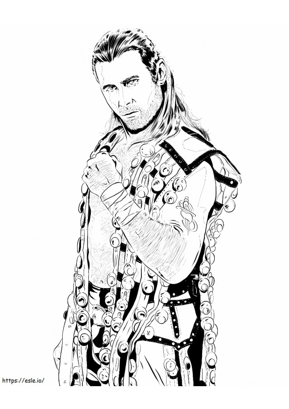 Print Shawn Michaels coloring page