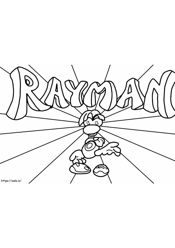 Afdrukbare Rayman kleurplaat