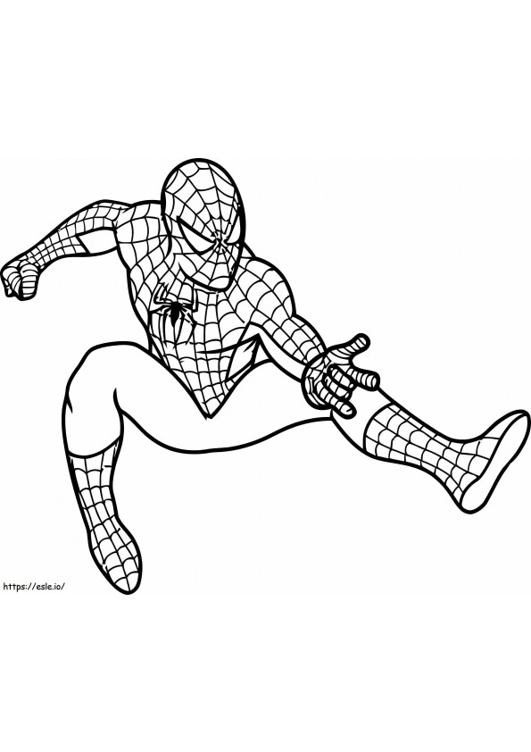 Coloriage Homme araignée gratuit à imprimer dessin