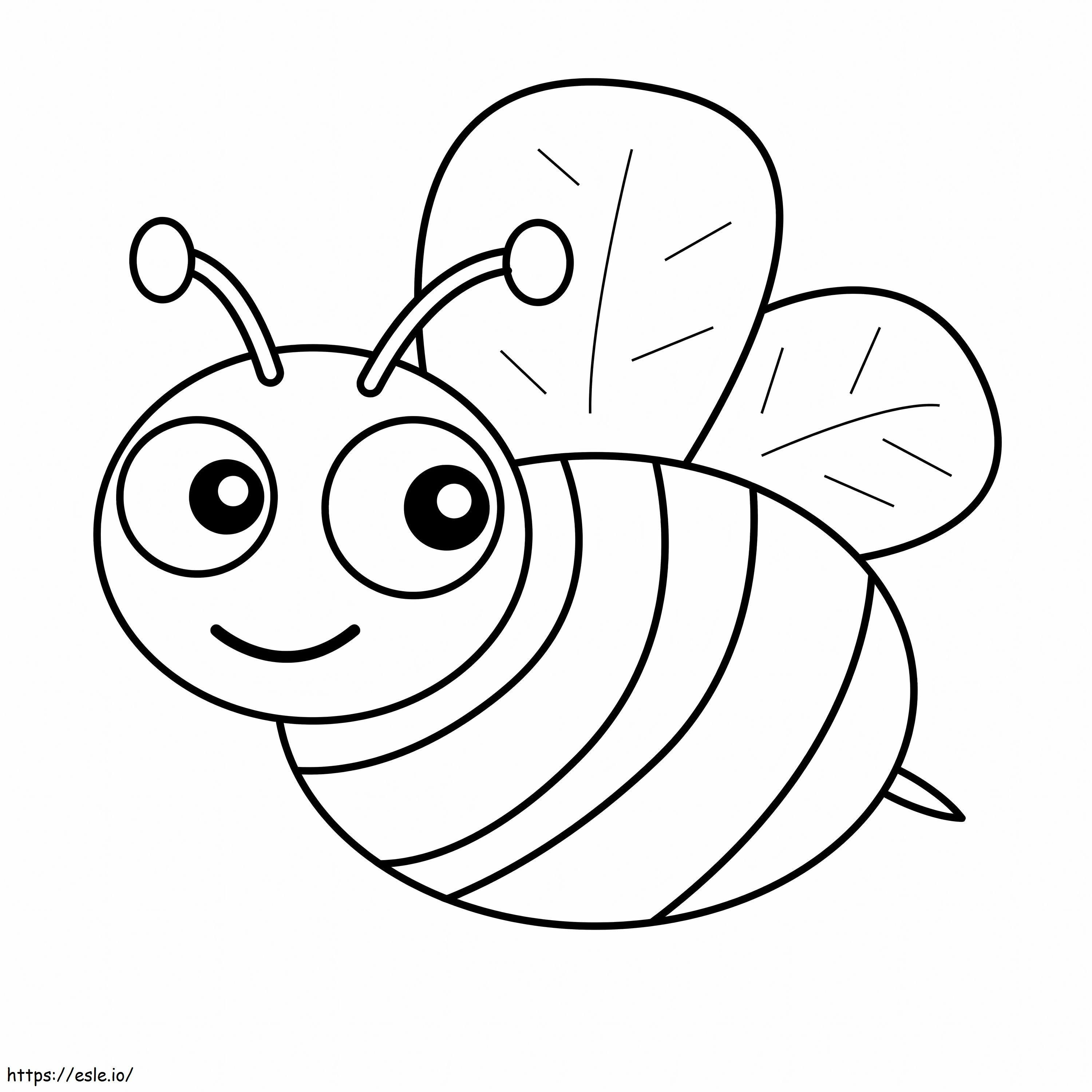 Basic Bee coloring page