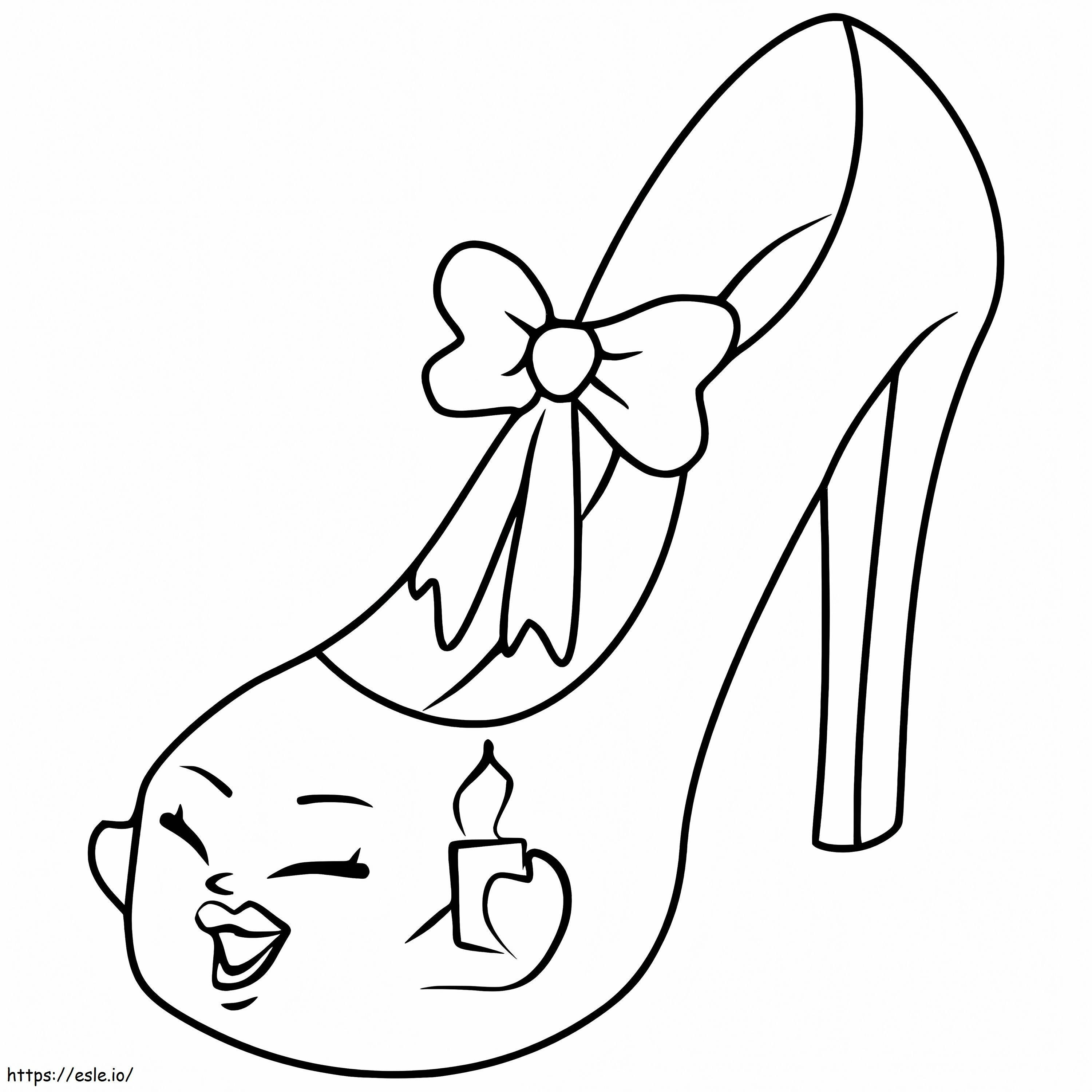 Shoes Prommy Shopkins coloring page