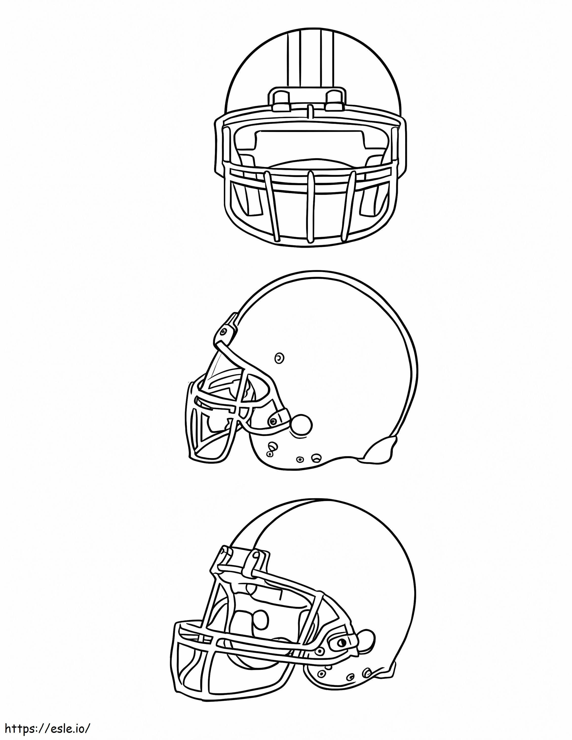 フットボール用ヘルメット ぬりえ - 塗り絵