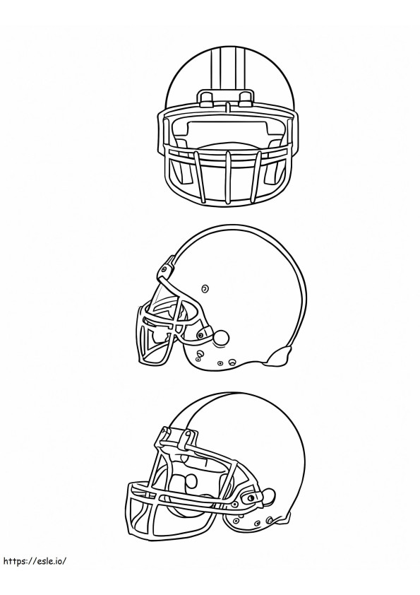 フットボール用ヘルメット ぬりえ - 塗り絵