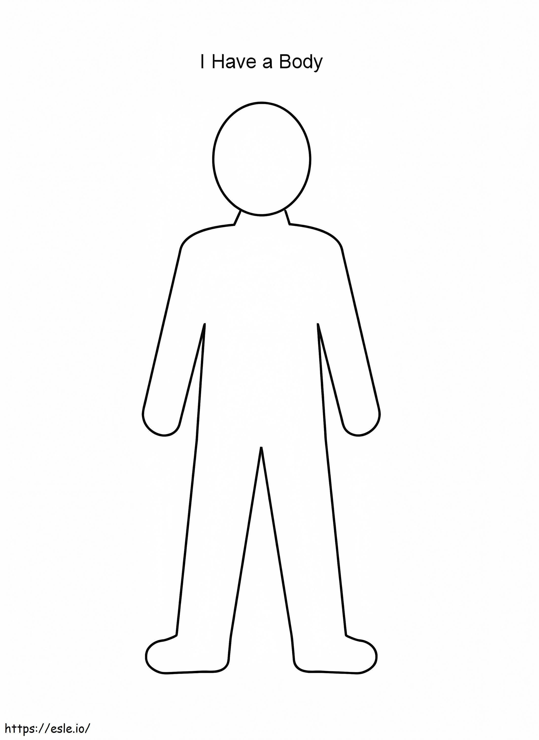 Profilo della persona del corpo da colorare