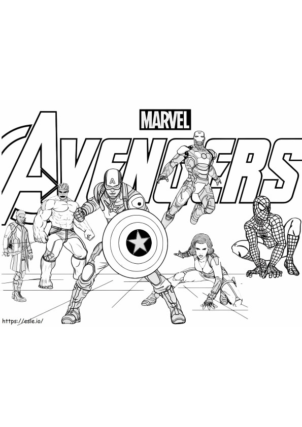Avengers coloring page