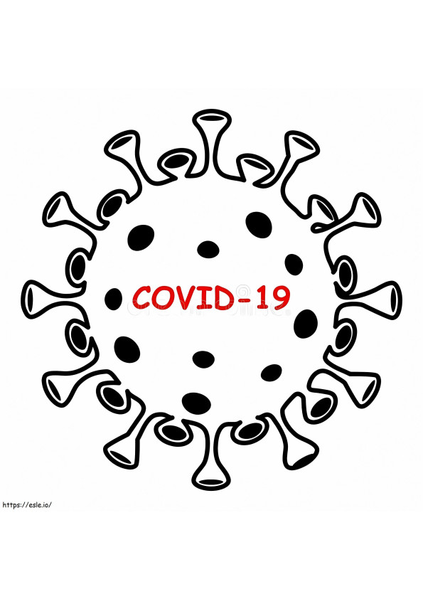 1587632013 Coronavirus Covid Icon Black Sign Virus White Background Isolated China Pathogen Respiratory Infection Asian Flu Outbreak 175552515 coloring page