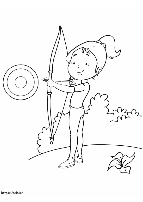 Basic Girl Archer de colorat